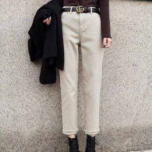 High Rise white jeans slim fit